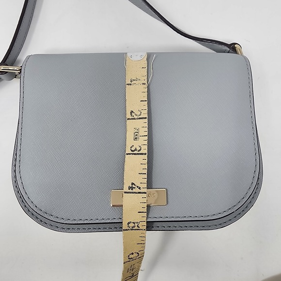 Kate Spade Lauren Way‎ Carsen Saffiano Leather Crossbody Shoulder Bag Gray Small - Picture 7 of 16
